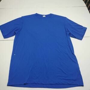 Sport-Tek Shirt Men 2XL Basic Blank Tee Blue Crew Neck Short Sleeve Athletic Top